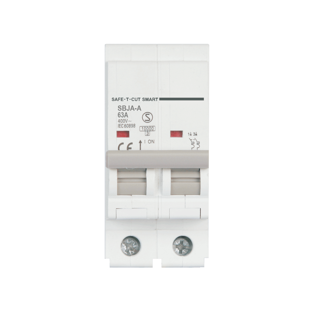 เซอร์กิตเบรกเกอร์ 63 แอมป์ 2 โพล 10KA เซฟ-ที-คัท สมาร์ท รุ่น US สีขาว